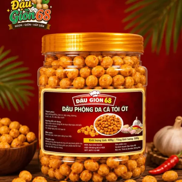 Đậu Phộng Da Cá Tỏi Ớt